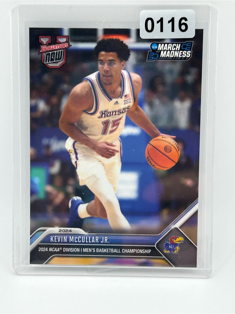 Kevin McCullar Jr. 2024 Bowman NOW NCAA U Kansas March Madness 🏀